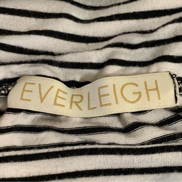 EVERLEIGH Strapless Jersey Maxi Dress Women LP White Black Stripes Baby Doll. - Picture 6 of 8